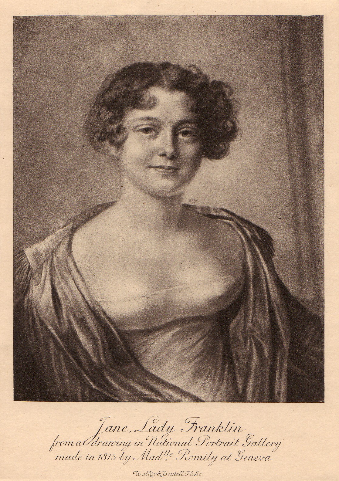 Portrait Of Jane Franklin By Portrait by Amelie Romilly, 1815